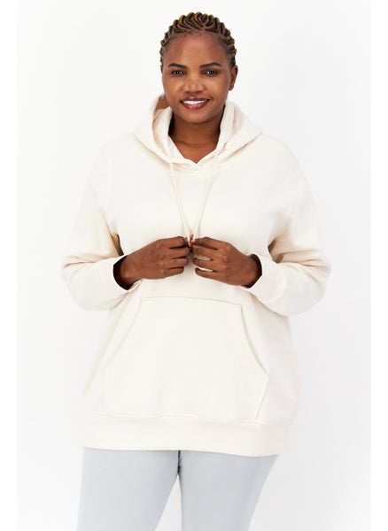 اشتري Women Plus Size Outdoor Hoodie, Cream في الامارات