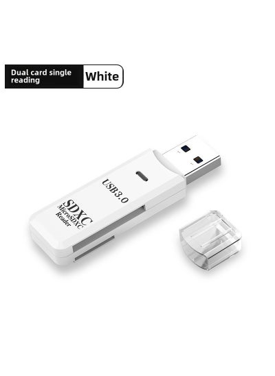 اشتري High-speed USB3.0 card reader SD card mobile phone computer camera car TF card Android multi-function OTG adapter USB3.0 White [pearl bag packaging]] في السعودية