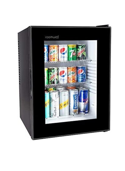 Buy Compact Minibar Electric Mini Fridge Glass Door Fridge Compact Refrigerator 40 Lt in UAE