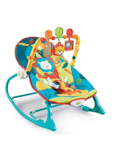 Buy Baby Rocker and Bouncer Chair With Massage And Music - Blue in UAE