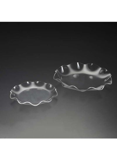 Buy Acrylic Fruit Plates 24.5 cm Clear in UAE