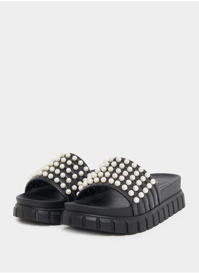 اشتري Faux Pearl Decor Platform Slides في السعودية