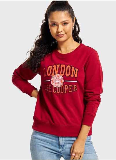 Buy Printed Round Neck Sweatshirt in Saudi Arabia