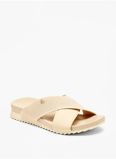 اشتري Cross Strap Slip-On Flat Sandals في الامارات