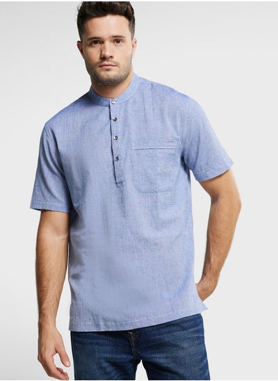 Buy Mid Placket Regular Fit Shirt in UAE