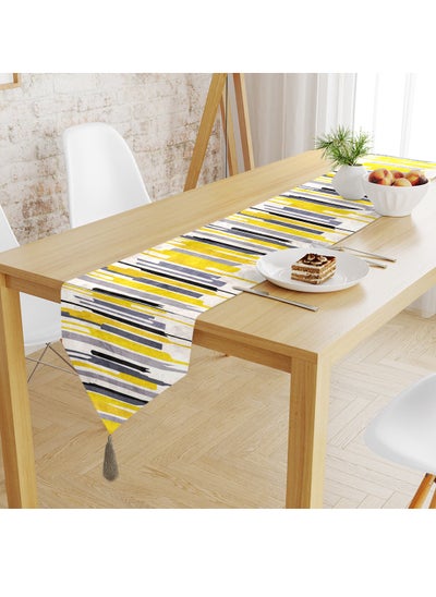 Buy Yellow Grey Black Table Runner in UAE