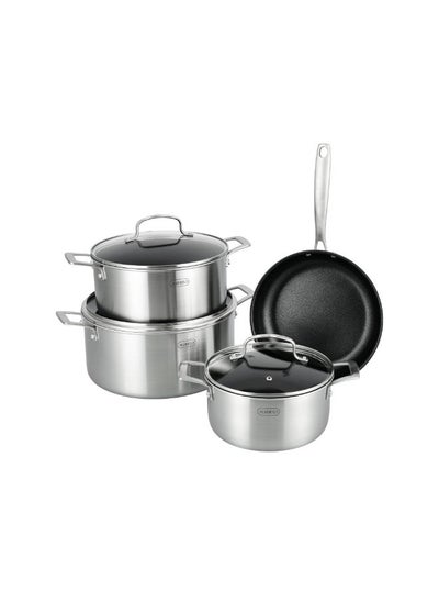 Buy 7 Pcs Cookware Set Outside SS/Inside Nonstick 28 cm in Saudi Arabia