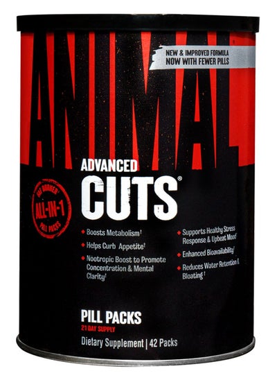 Buy Universal Nutrition Animal Advanced Cuts All in one Complete Fat Burner Supplement 42 Packs in UAE