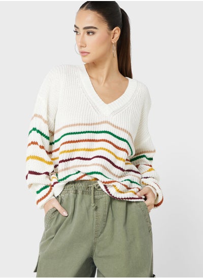 Buy Stripe Detail Sweater in Saudi Arabia