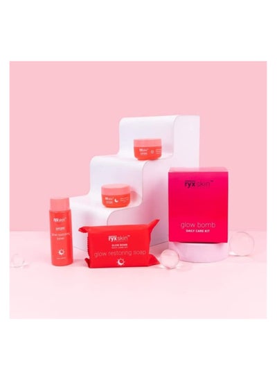 اشتري Ryx Skin Glow Bomb Daily Care Kit - Restoring Soap, Restoring Toner, Restoring Morning and Evening Cream في الامارات