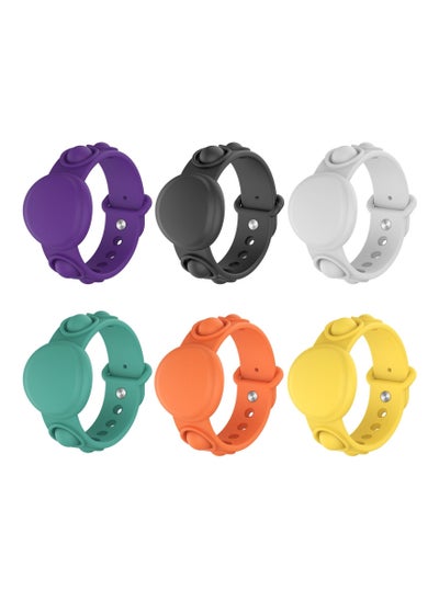 Buy 6-piece AirTag children's wrist strap protective sleeve in UAE