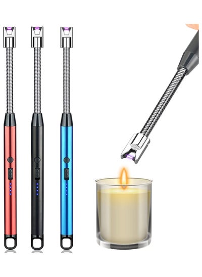 Buy PRELIFE MEMORY 3 Pack Candle Lighter,Arc Lighter with USB Charging,Flameless Windproof,LED Battery Display,Safety Switch,Rotate 360 Degrees,for Aromatherapy... in Egypt