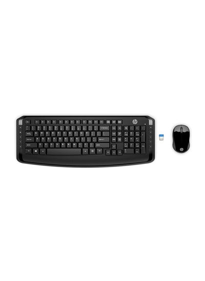 Buy HP Wireless Desktop 300 Black Mouse and Keyboard Set English, New Retail in Egypt