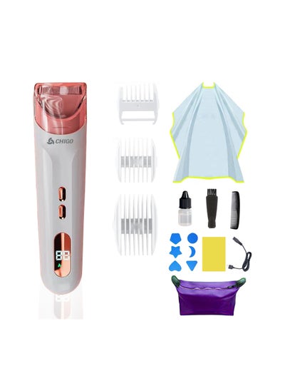 اشتري Baby Hair Clipper, Quiet Kid Hair Clipper with Safe Ceramic Blade & LCD Power Display, Professional Hair Trimmer for Kids Waterproof Rechargeable Haircut Kit for Toddler Children في الامارات