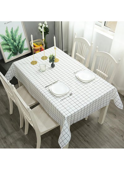 Buy Table Mat, Table Cloth with Plaid Tablecloth Waterproof Oilproof Kitchen Dining Table Cover Rectangle Home Decor(137cmx183cm) in Saudi Arabia