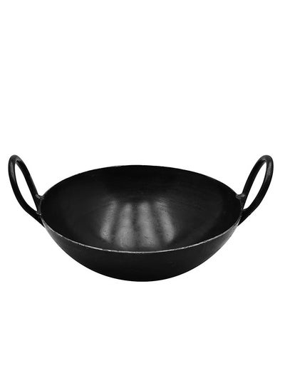 Buy Lion Iron Wok Kadai – No. 11, 29 cm, Heavy-Duty Iron for Authentic Cooking, Even Heat Distribution, Ideal for Stir-Frying and Deep-Frying in UAE