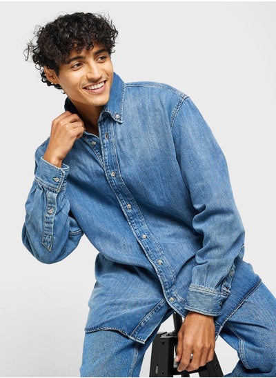 اشتري Essential Regular Fit Denim Shirt في السعودية