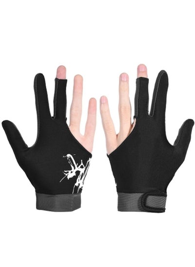 Buy Thin Breathable Men and Women Billiards Three Finger Single Gloves (Dark Grey) in UAE