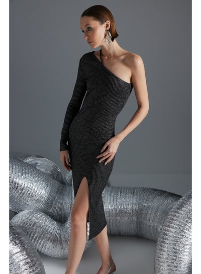 اشتري Anthracite-Multi-colored Shimmering Elegant Evening Dress TPRAW24EL00088 في مصر