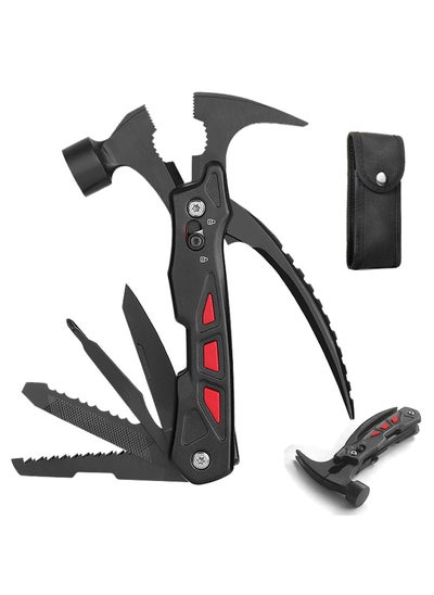 اشتري Multitool Hammer, Portable 12in1 Multi Tool Gadgets for Men, Camping Accessories Survival Gear, Emergency Tool Hammer for Home or Car, Unique Gifts for Him Boyfriend Husband في الامارات