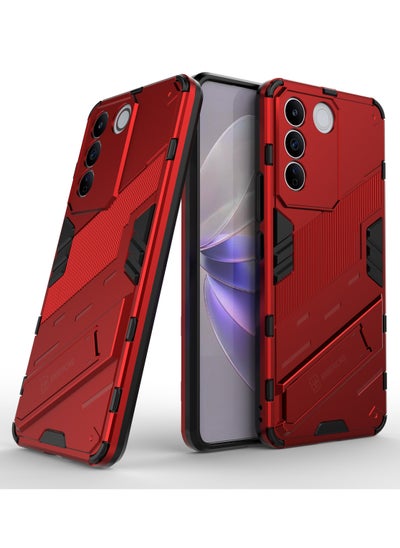 Buy GOLDEN MASK Compatible With Vivo V27E Punk Case Anti Protection (Red) in Egypt