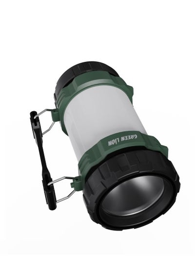 Buy 2 in 1 Camping Light 3000mAh 500lm Lumens, 200M Light Distance, IP44 Waterproof, 3-6H Run Time - Black/White/Green in UAE