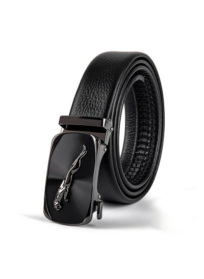 Buy 110CM Automatic Buckle Layer Cowhide Belt For Mens Belt in UAE