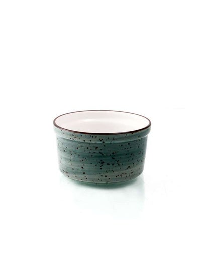 اشتري Color Glaze Porcelain Lined Ramekin 9 cm,Green في الامارات