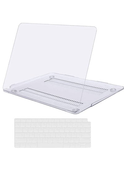 Buy NTECH Compatible with MacBook Air 13 inch Case 2022 2021 2020 2019 2018 Release A2337 M1 A2179 A1932 Retina Display with Touch ID Plastic Hard Shell Case & Keyboard Cover Skin Crystal Clear in UAE