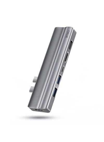 Buy T9 8 In 1 USB-C Hub Aluminum Alloy Case - Grey in UAE