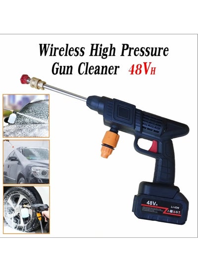 Buy 48vf High Pressure Washer, Car Washing Machine, Cordless Portable Electric Water High Pressure Washer Gun, Used for Floor Cleaning of Car Washes and Garden Watering in UAE