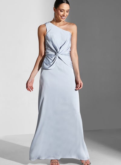 Buy One Shoulder Side Slit Dress in UAE