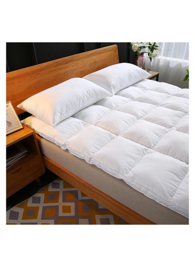 Buy COMFY MATTRESS TOPPER 180 X 200 CM WHITE COTTON in UAE