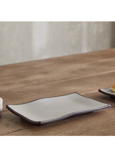 اشتري Home Box Mocha Mist Melemine 2-Tone Serving Platter 27 x 2.5 x 16 cm في الامارات