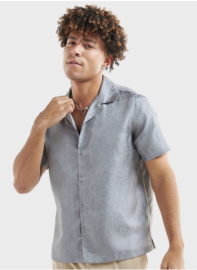 Buy Textured Regular Fit Shirt in Saudi Arabia