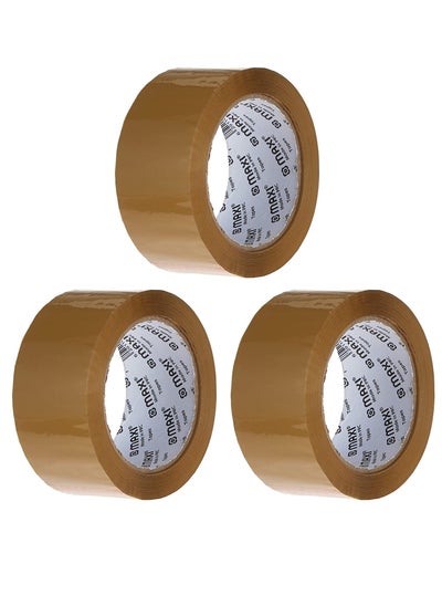 اشتري 3-Piece 2 Inch Brown Packing Tape 100 Yards في الامارات