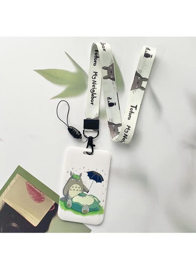 Buy Card Holder with Neck Strap Lanyard Totoro and Snorlax Painting For Keys Keychain Badge Holder Compatible with Credit Card / Student Card / Bus Transportation Card in UAE