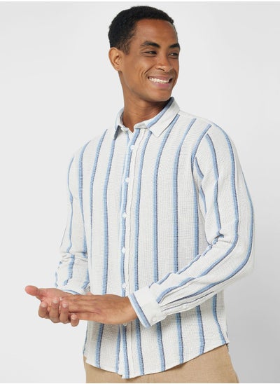 اشتري Long Sleeve Seersucker Stripe Shirt في الامارات