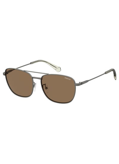 اشتري Men's Polarized Rectangular Sunglasses - Pld 4172/G/S/X Grey Millimeter - Lens Size: 59 Mm في السعودية