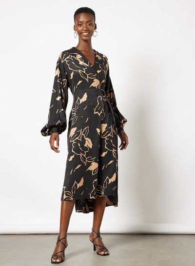 Buy Diaanna Floral Print Wrap Dress in UAE
