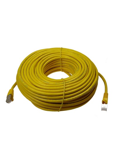 Buy Ethernet Network Lan RJ45 Cat6e PRO Internet Router Cable Patch PC Modem Lead Yellow Colour (5m) in Egypt