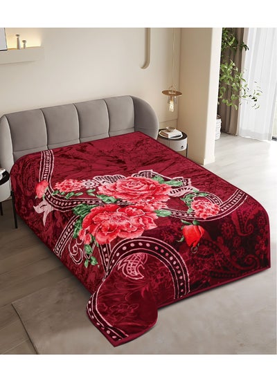 Buy Heavy winter blanket size 220cm x 160cm and weight 4kg, super soft blanket made of high quality material in Saudi Arabia