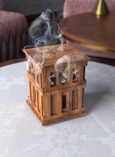 Buy HilalFul Wooden  Madkhan/Incense Burner Holder | Home Fragrance | Aromatherapy | Decorative Incense Stand | Islamic Themed | Gift for Eid, Ramadan, Birthday, Wedding, Anniversary in UAE