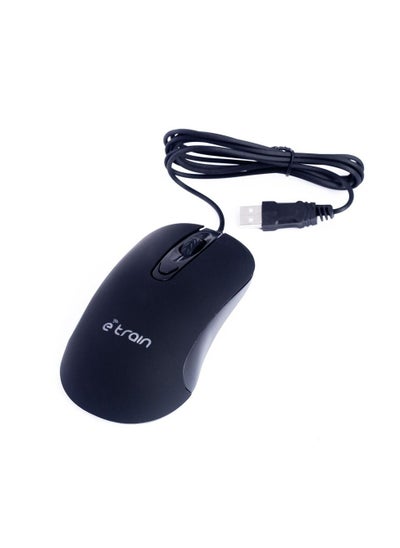 Buy E-train (MO662) Wired Mouse 1000-1600 DPI with Switchable Button - Black in Egypt