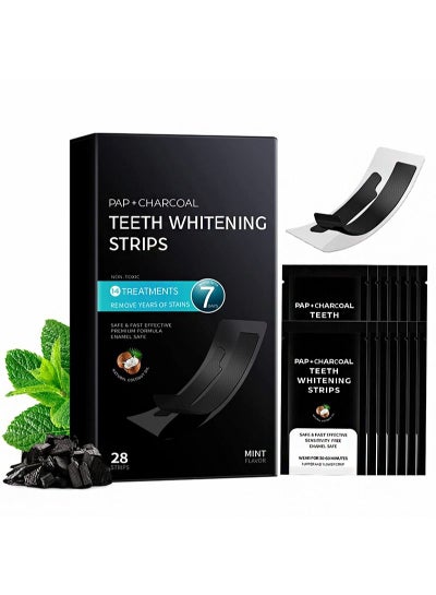 Buy Teeth Whitening Strips, Whitening Strips to Reduce Teeth Sensitivity, Professional Teeth Whitening Strips Kit, Remove Coffee and Tea Stains, 28 Teeth Whitening Strips, Peppermint in Saudi Arabia