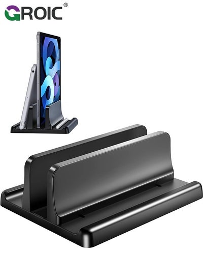 Buy Vertical Laptop Stand, Adjustable 1 Slot Laptop Storage with Rubber Padding, Laptop Stand for Desk, Premium Laptop Holder for MacBook, Tablet Stand in UAE