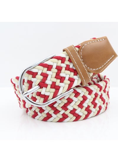 Buy Mens Knitted Elastic Canvas Belt Breathable Casual15 15 in Saudi Arabia