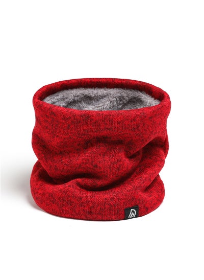 اشتري Mens Knitted Fleece Collar Winter Warm Neck ScarfWB35-7 Red WB35-7 Red في الامارات