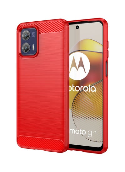 Buy Protective Case Cover for Moto G73 Red in Saudi Arabia