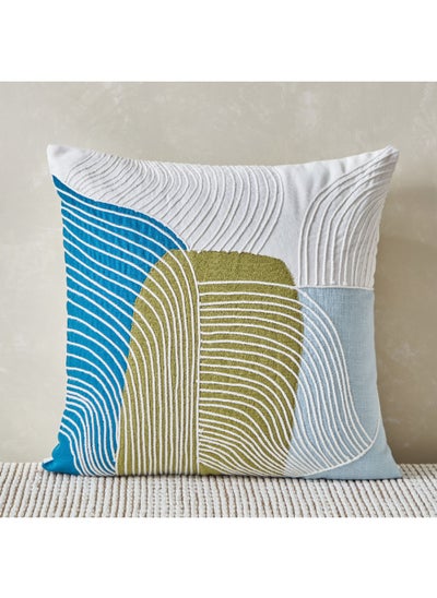 اشتري Oia Patch Embroidered Filled Cushion 45 x 45 cm في الامارات